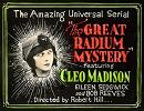 glass slide ad for 'The Great Radium Mystery' [1919] silent serial