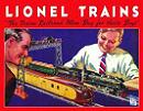 Lionel Trains 1934 catalog cover tin sign