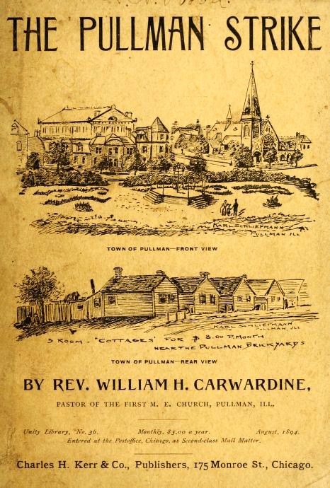 Pullman Strike / First-Hand Account by Rev. William H. Carwardine