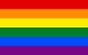 LGBTQ 'rainbow' flag used in Gay Pride parades, etc.