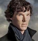 Benedict Cumberbatch as youngish Sherlock Holmes in the 2010 BBC-TV series