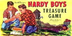 cover of board game Walt Disney's Hardy Boys Treasure, circa 1956