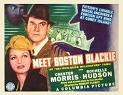 lobby card for 'Meet Boston Blackie' 1941 movie starring Chester Morris as Boston Blackie