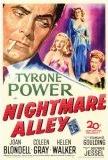 Nightmare Alley 1947 movie poster directed by Edmund Goulding, starring Tyrone Power