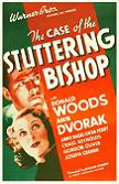 red/green poster for 1937 Case of The Stuttering Bishop movie