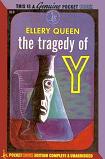 The Tragedy of Y mystery novel by Barnaby Ross / Ellery Queen {beaker cover}