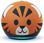 4th Generation Echo Dot wireless device for Kids - tiger version