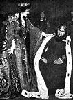 Marion Terry and W.S. Gilbert in the 1908 revival of Gilbert's 1874 stageplay "Rosencrantz and Guildenstern"