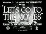 screenshot of title from 1948 short film "Let's Go To The Movies!"