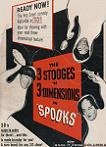 exhibitor ad for 3-D short "Spooks!" [1953] starring The Three Stooges