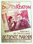 ad/poster for 'De Frente, Marchen' Spanish-language version of Buster keaton's 'Doughboys' 1930 feature