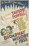 Broadway Melody of 1938 movie poster directed by Roy Del Ruth, starring Robert Taylor & Eleanor Powell