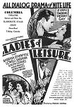 Ladies of Leisure 1930 movie poster directed by Frank Capra