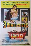 Fort Ti 3-D movie poster directed by William Castle, starring George Montgomery