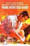 Gone With The Wind poster - flaming red-orange