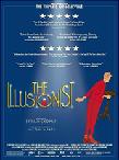 blue poster for "The Illusionist" animated film by Sylvain Chomet, based on a script by Jacques Tati