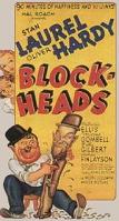 half-sheet poster for Block-Heads feature film starring Laurel & Hardy