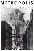 Metropolis 1927 movie poster - b&w tower