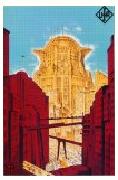 Metropolis 1927 movie poster - color tower