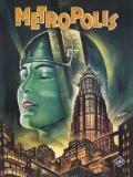 Metropolis 1927 movie poster - green face & tower