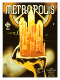 Metropolis 1927 movie poster - flames