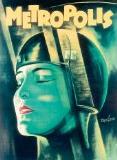 Metropolis 1927 movie poster - greeen face