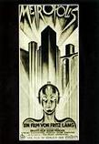 Metropolis 1927 movie poster - white half-sheet on black background