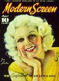 Jean Harlow on cover of Modern Screen Magazine