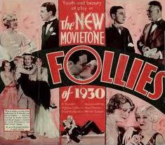 red-black half-sheet poster for "New Movietone Follies of 1930"