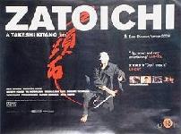 wide poster for Takeshi Kitano's Zatichi movie