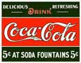 'Coca-Cola' 5 tin sign