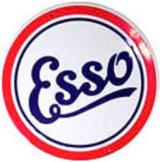 Esso Gasoline round tin sign