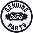 Genuine Ford Parts round tin sign