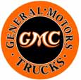 G.M.C. Trucks round tin sign