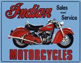 Indian Motorcycles {blue} tin sign