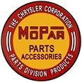 Chrysler Mopar Parts round tin sign