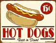 hot dogs 15 tin sign