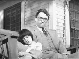 Gregory Peck with young actress Mary Badham (as his daughter Scout)