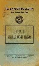 Letters of Nicholas Vachel Lindsay book edited by A.J. Armstrong
