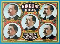 poster of the five Ringling Bros. 'Kings of The Circus World'