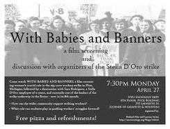 poster for "With Babies and Banners" screening & discussion