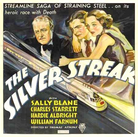 'six-sheet' billboard poster for 1934 movie "The Silver Streak"