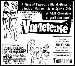 Varietease 1954 movie poster