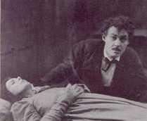 still photograph of Henry B. Walthall as Edgar Allen Poe in the 1915 silent feature "TheRaven"