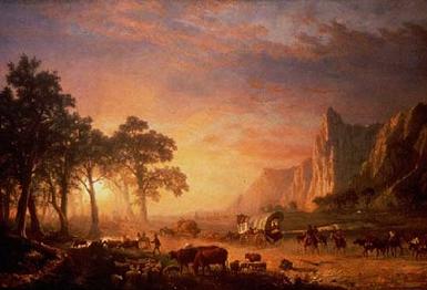 Albert Bierstadt [1830-1902] painting 'The Oregon Trail', 1869